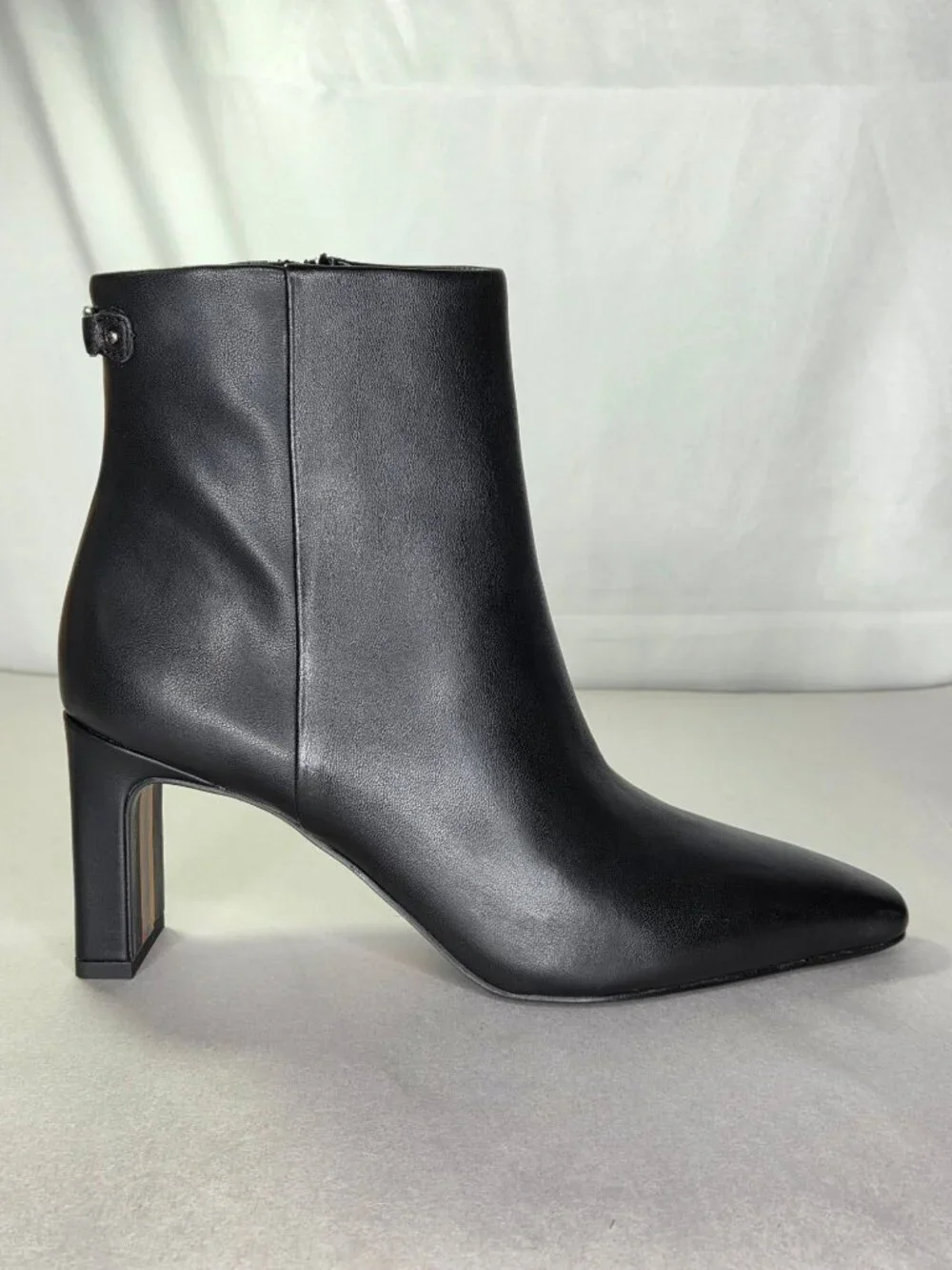 Sam Edelman Saige Zipper Leather Booties Black 7